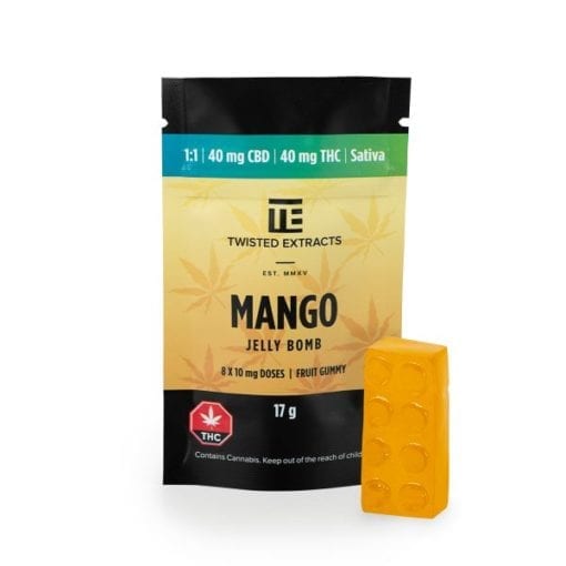 1:1 Sativa Mango Jelly Bomb - Twisted Extracts