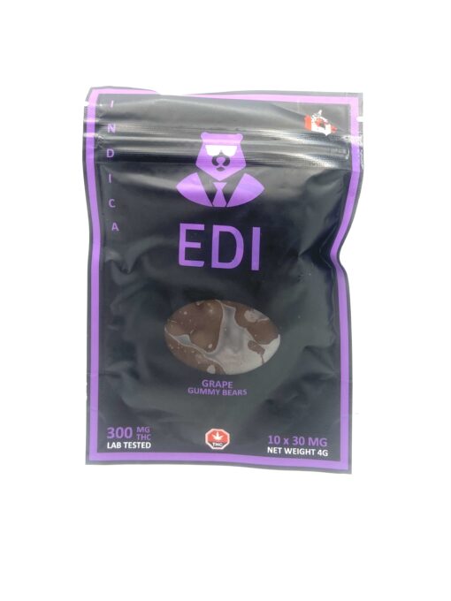 Edi - Grape Gummy Bears (300mg of THC - Indica)