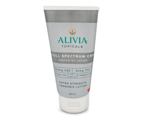 ALIVIA - Full Spectrum CBD Unscented Lotion (900mg CBD + 45 mg THC, 2oz)