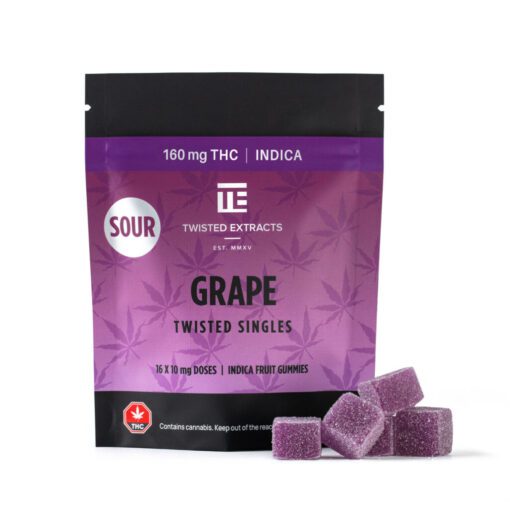 Twisted Extracts - Grape Sour Singles (160mg THC)