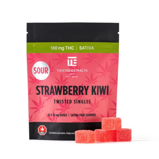 Twisted Extracts - Strawberry Kiwi Sour Singles (160mg THC)