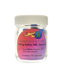 100mg Indica THC Capsules (12 caps) - Northern Fire