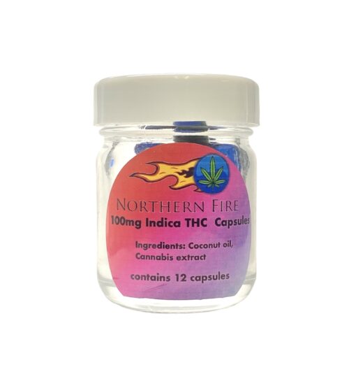 100mg Indica THC Capsules (12 caps) - Northern Fire